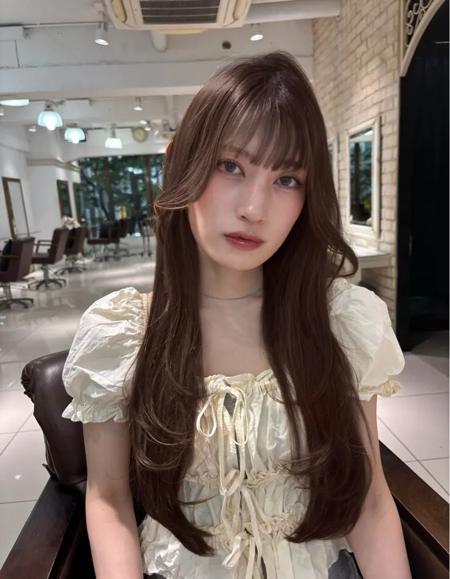 ロング カット ヘアカラー トリートメント 縮毛・髪質改善🩰 mai🐰ྀི🤍のヘアスタイル
