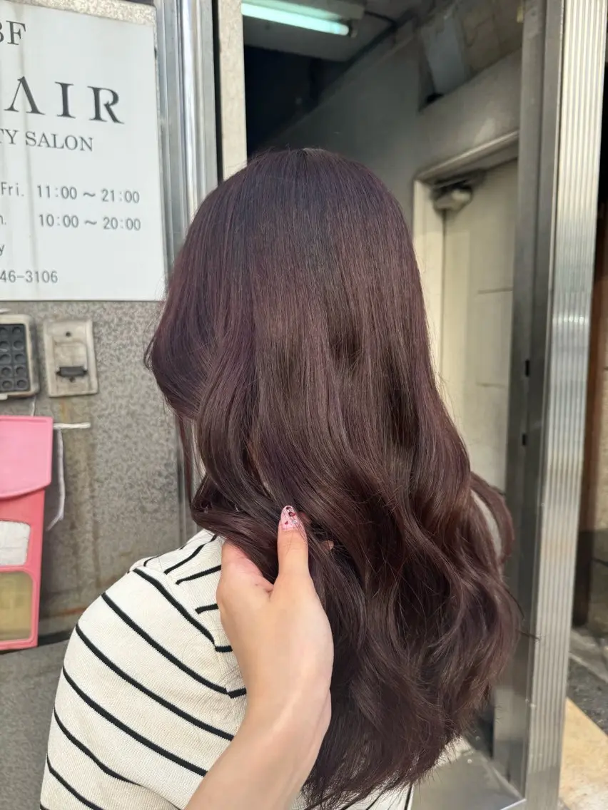 ミディアム カラー Rena/韓国 /ワンホンヘアのヘアスタイル