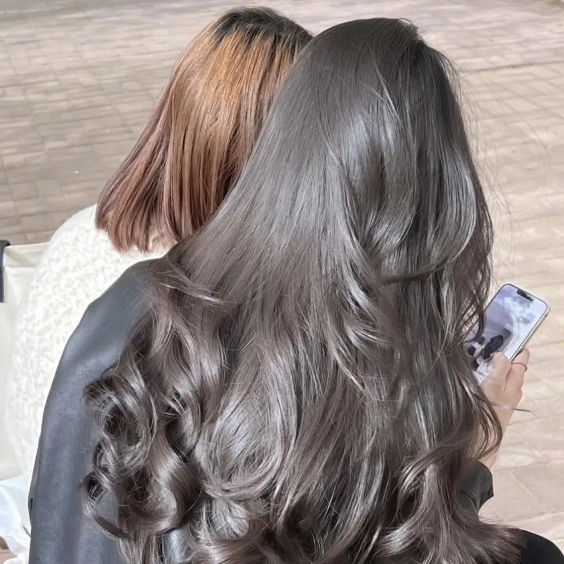 ロング カラー カット ヘアカラー トリートメント ブリーチなしW カラー🤍しゅうじのヘアスタイル