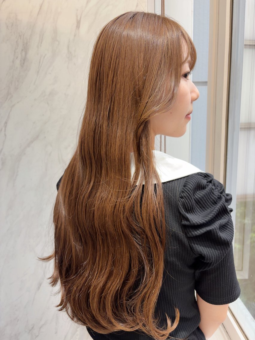 ロング カット ヘアカラー トリートメント 🫧透明感カラーピ ンクカラー🫧maiのヘアスタイル