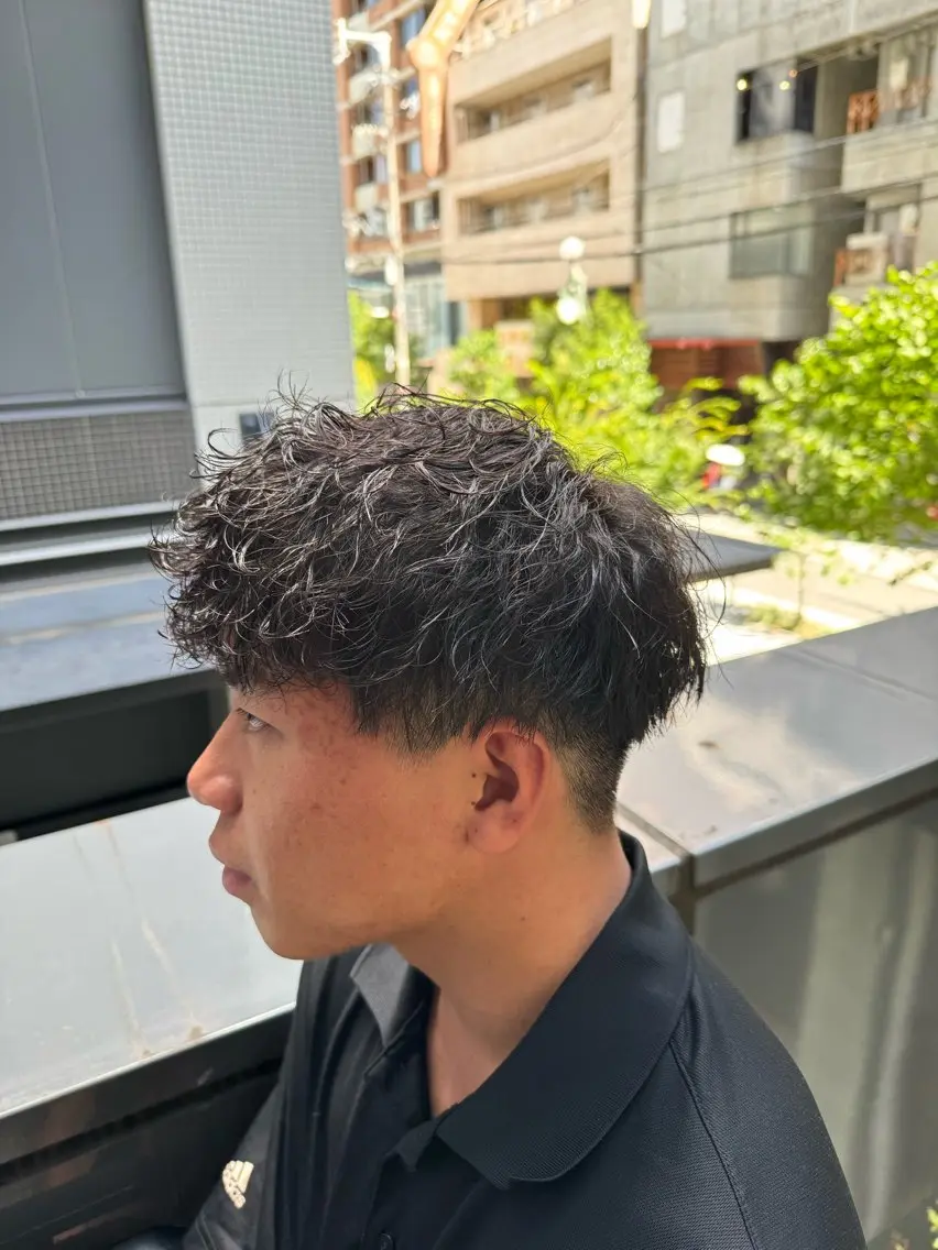 メンズ カット パーマ 河野 悠のヘアスタイル