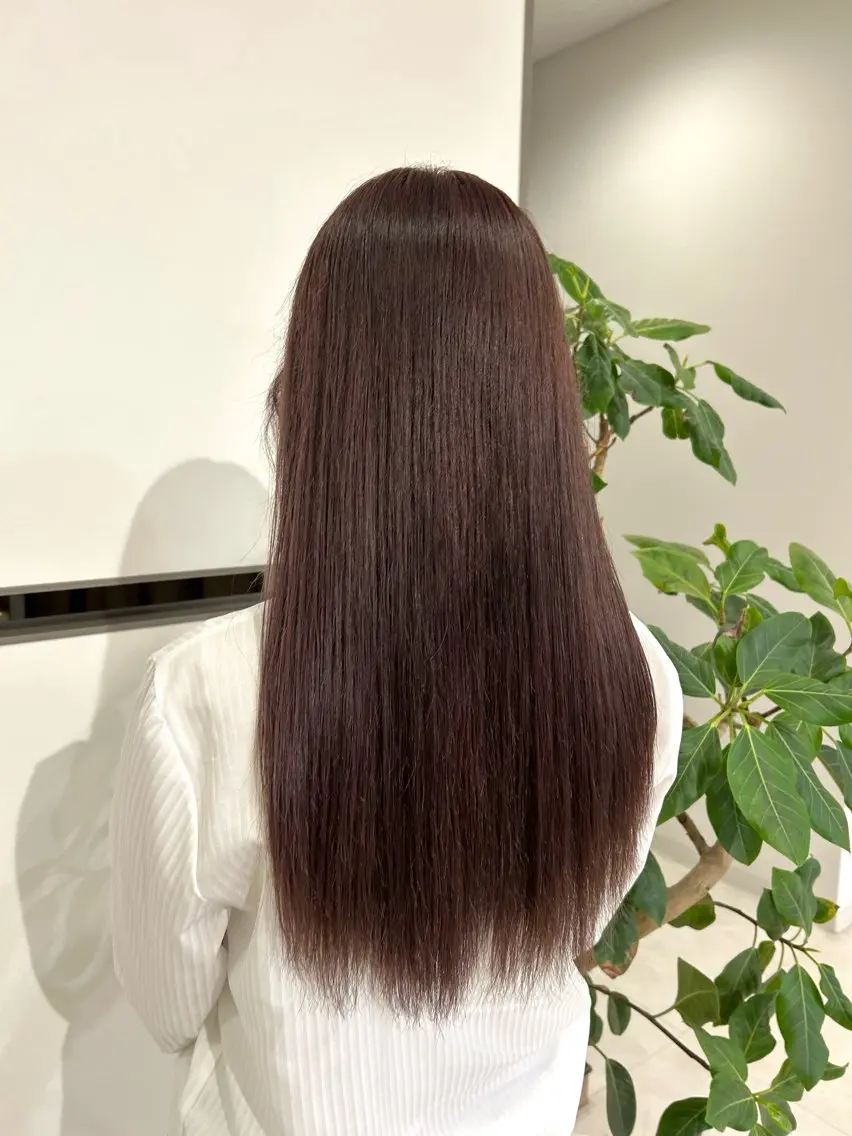 ロング カラー ブリーチ 透明感カラー ラベンダーカラー ブリーチなしカラー amoretto miinaのヘアスタイル
