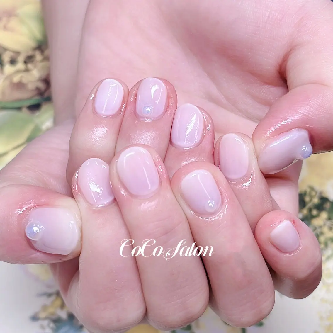 ネイル ジェルネイル ワンカラーネイル パラジェル スカルプネイル 夏ネイル ハンドネイル CoCoSalon ネイル/まつ毛予約のネイルデザイン