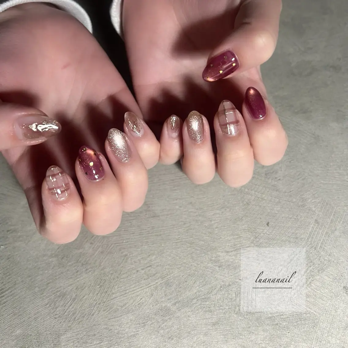 ネイル マグネットネイル ハンドネイル luana nailのネイルデザイン