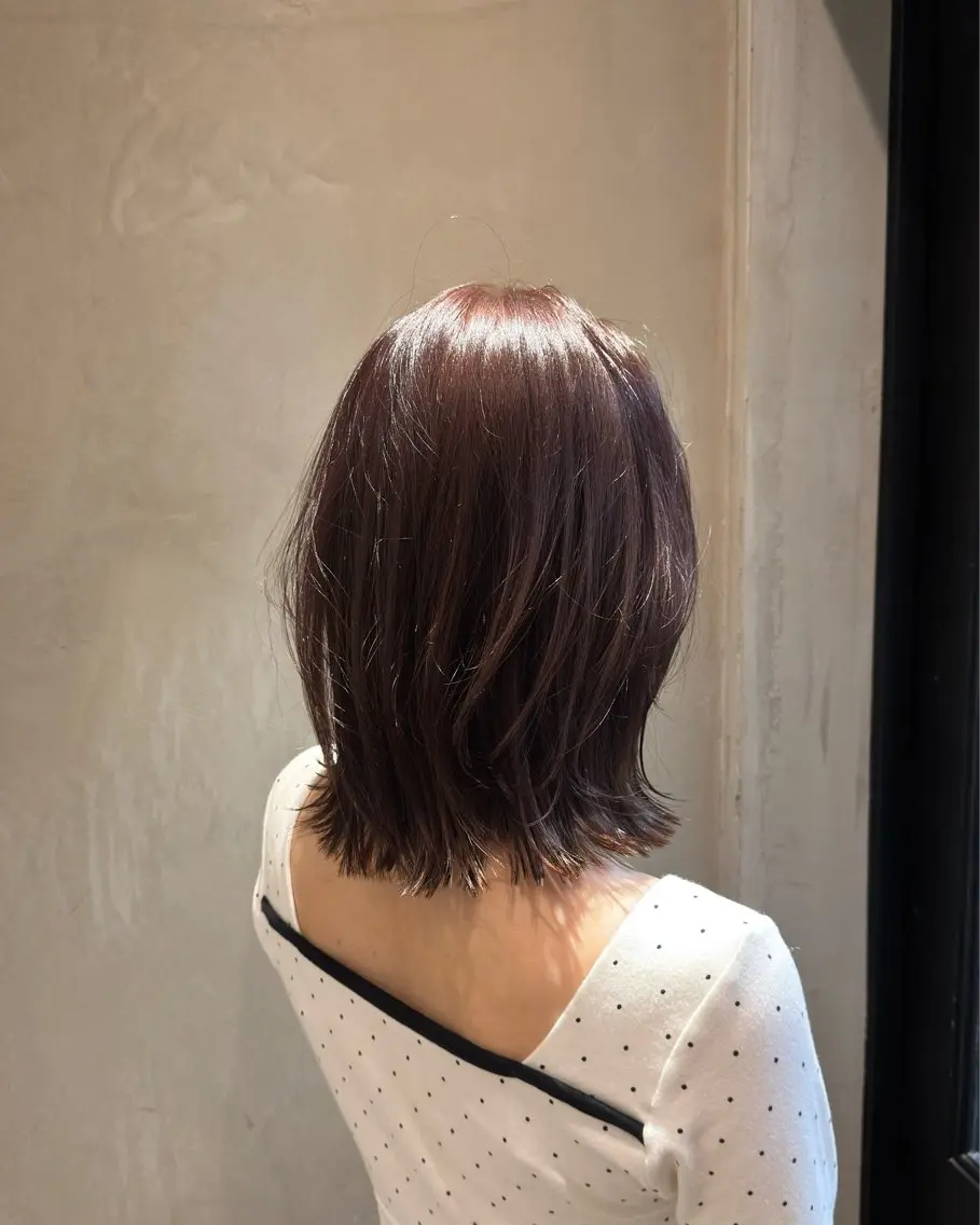 ミディアム ボブレイヤー ボブ くびれヘア くびれレイヤー レイヤーカット カット ヘアカラー トリートメント ボブ/レイヤー/パー マ/立川/KOKIのヘアスタイル