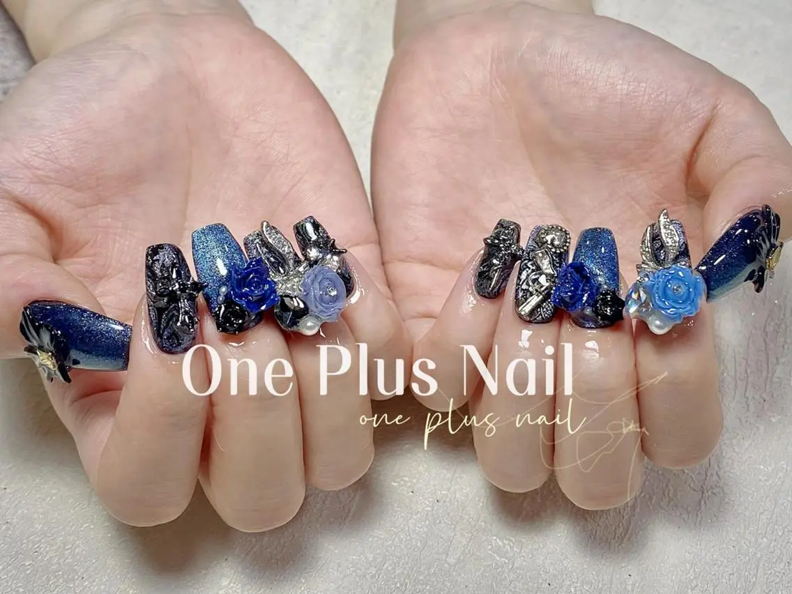 ネイル アートネイル 持ち込み ピンク ハンドネイル One Plus Nail Salonのネイルデザイン