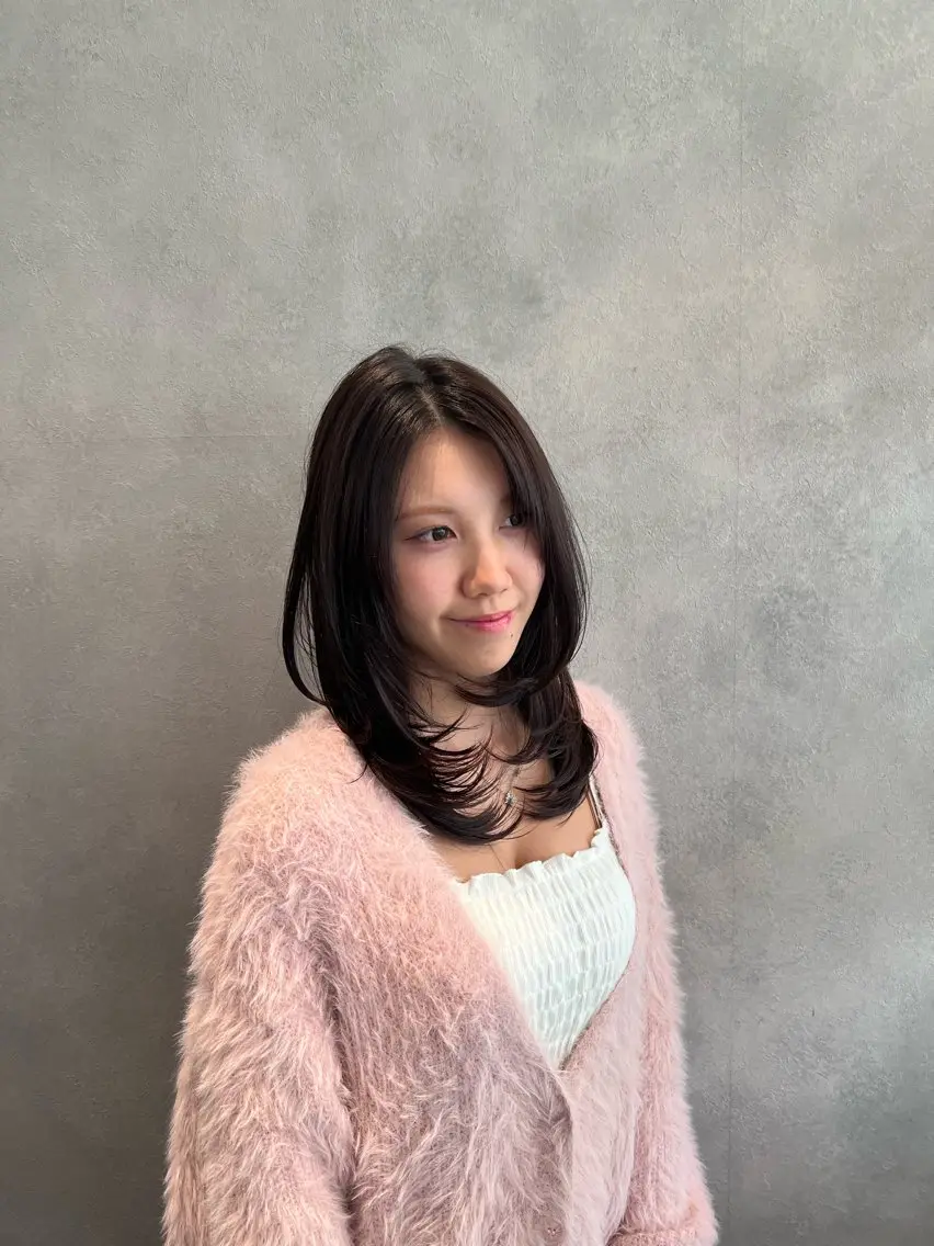 セミロング レイヤーカット 🩶韓国レイヤー/ ゆい🩶のヘアスタイル