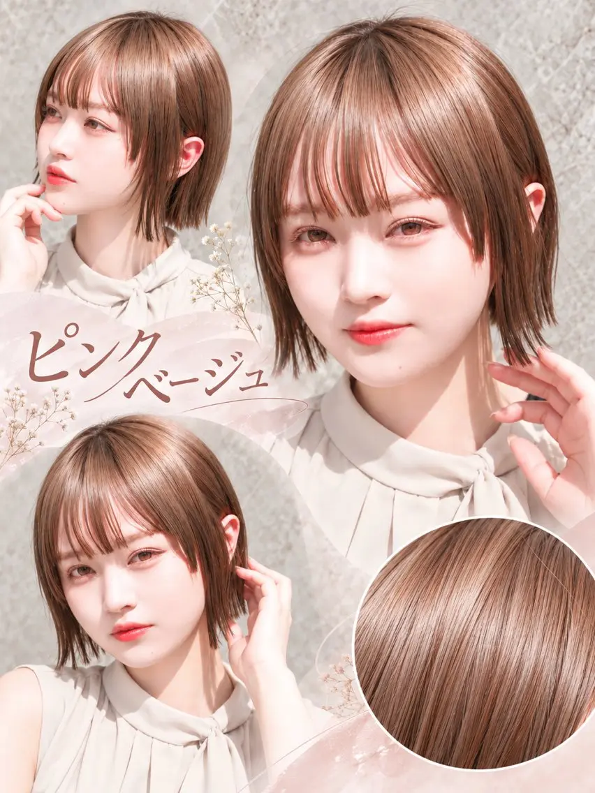 ミディアム カラー ベージュカラー ブリーチ ブラウンカラー 透明感カラー ダブルカラー カット ヘアカラー 🏆AWARD全国 4位/祝田巳幸のヘアスタイル