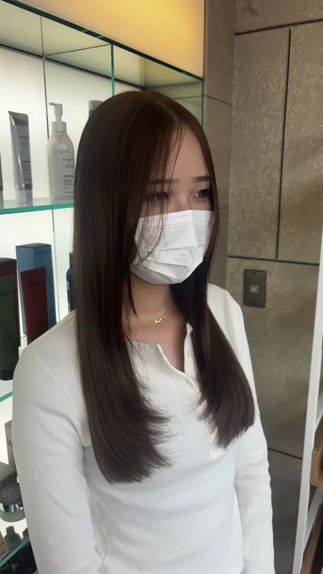 ロング カット 艶カラー  髪質改善 🍓苺奈のヘアスタイル