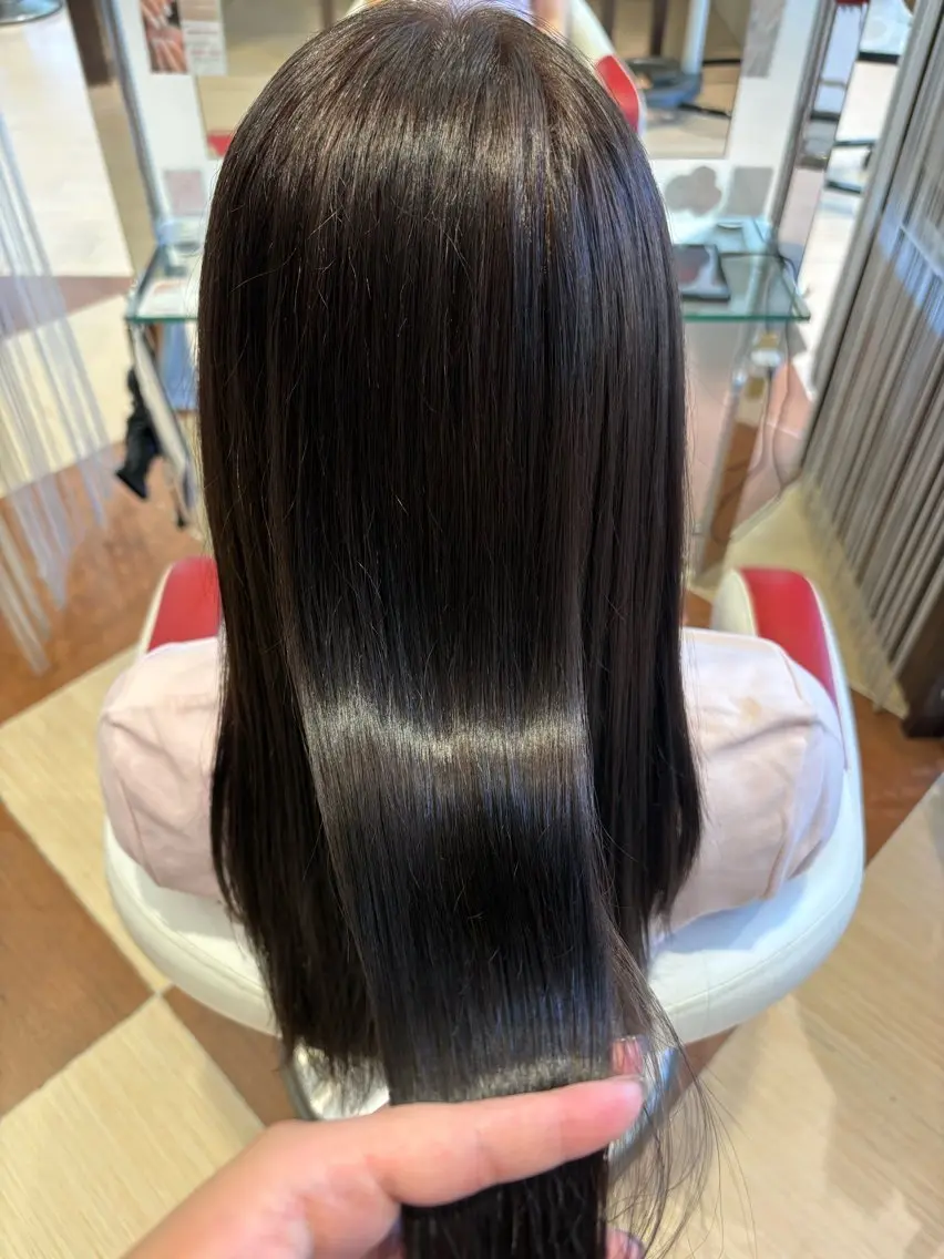 ロング ヘアカラー トリートメント EARTH水沢店 さとうせいなのヘアスタイル