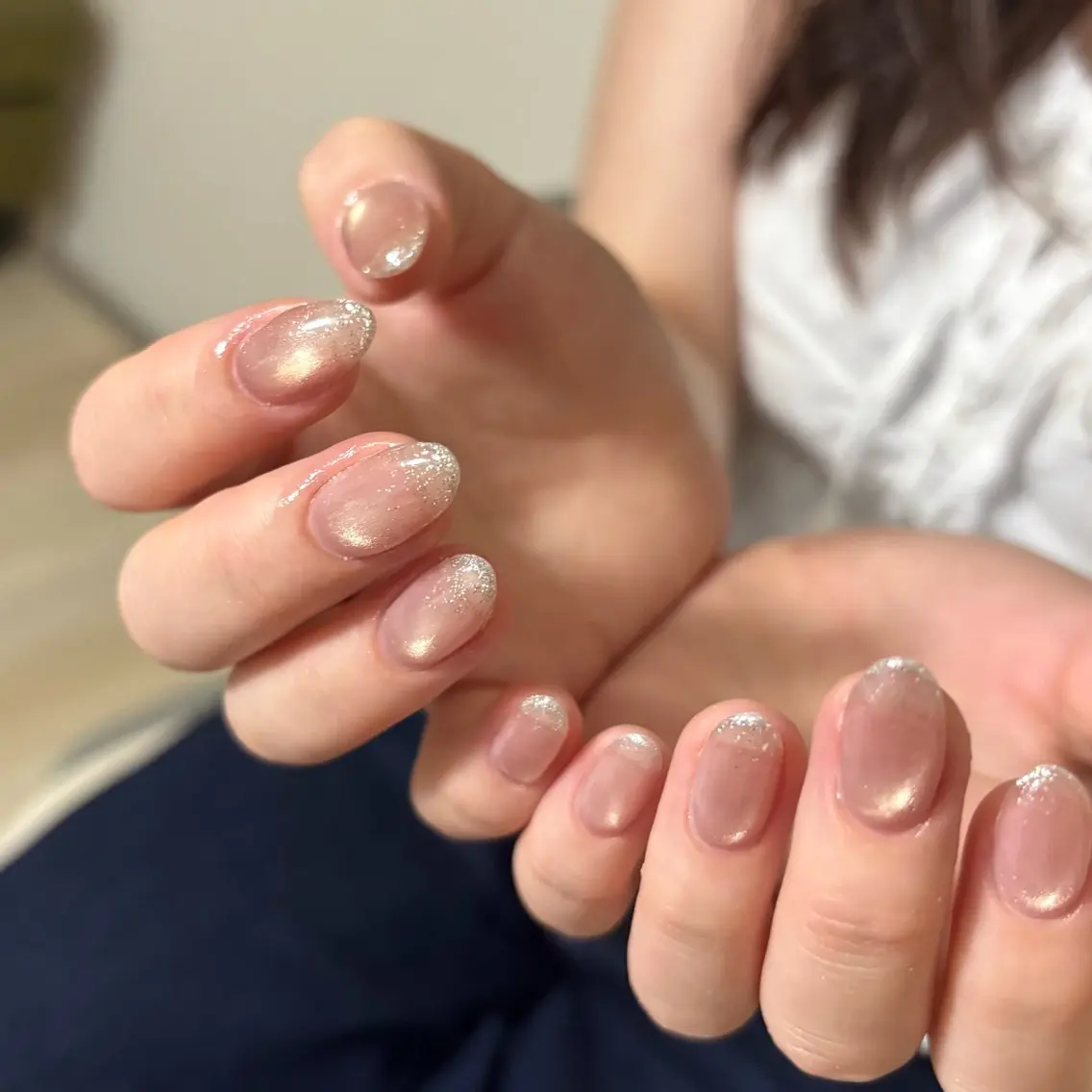 ネイル キラキラネイル マグネットネイル ハンドネイル moufu.nail /sayaka 本町のネイルデザイン