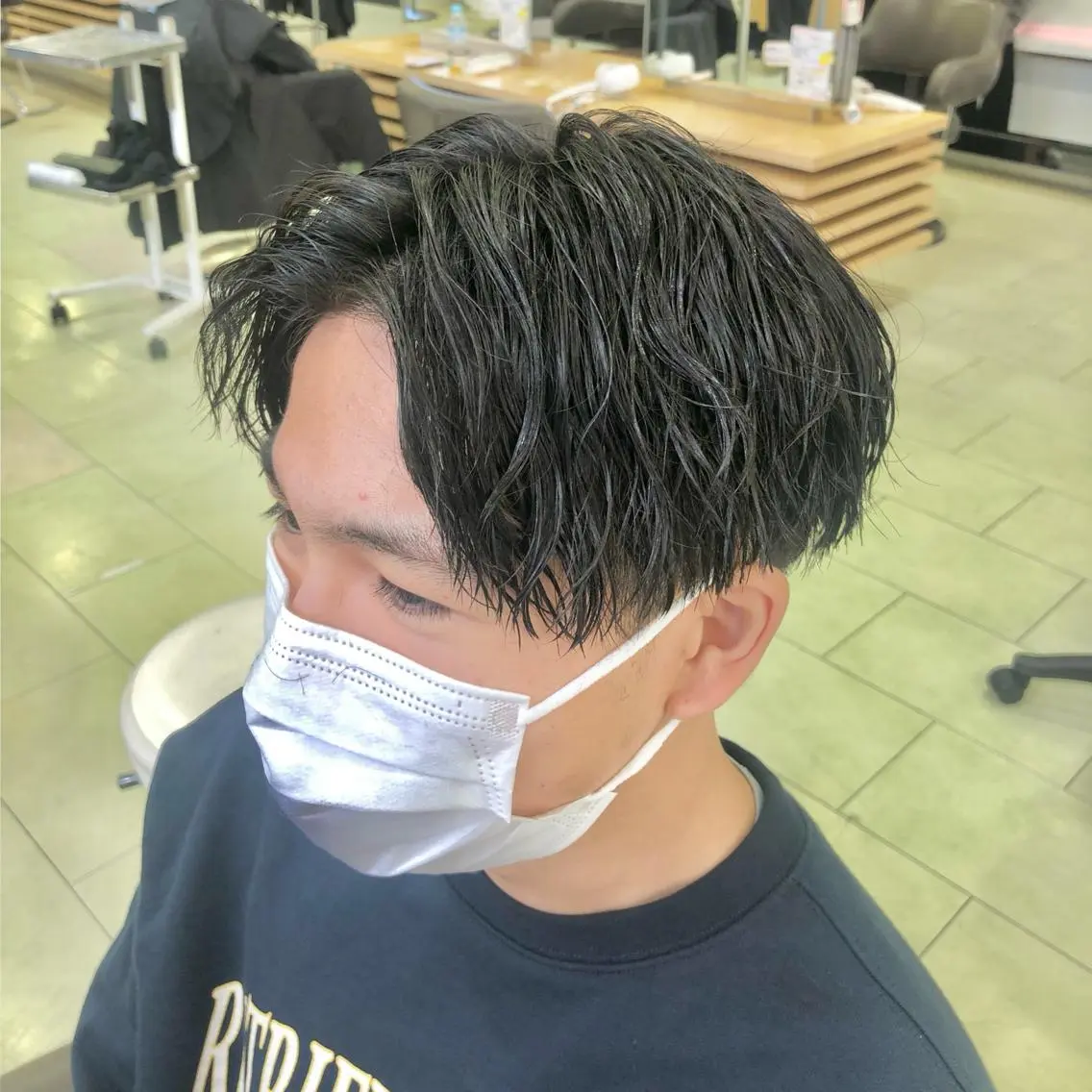 パーマ メンズ カット パーマ ヘアセット メンズ特化 古賀陸斗のヘアスタイル
