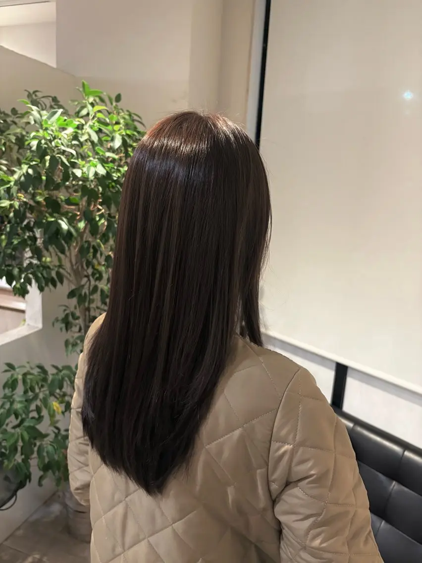 ロング ヘアカラー はしもとひより/ブリ ーチ矯正/艶カラーのヘアスタイル