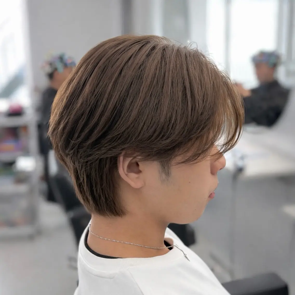 ミディアム カラー ヘアカラー トリートメント ʜᴀʀᴜᴋᴀ♱メンズ ウルフ/ブリーチのヘアスタイル