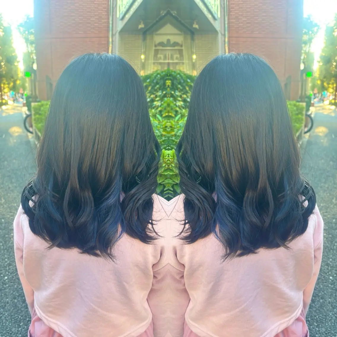 ミディアム カラー キッズ ブリーチ カット ヘアカラー トリートメント 💎ハイトーン/艶 カラー モエカ💎のヘアスタイル