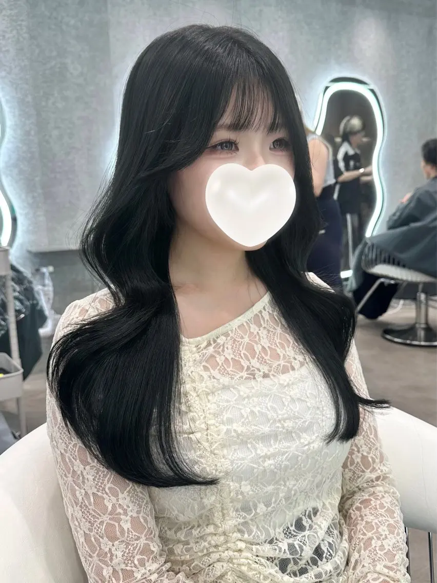 ミディアム カット 縮毛矯正 ブリーチなしW🎀 髪質改善/はのんのヘアスタイル