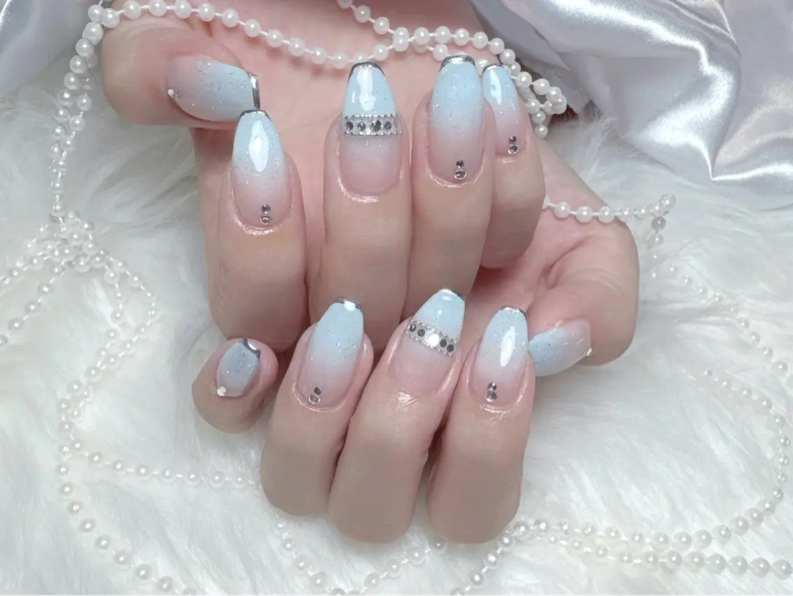 ネイル フットネイル フレンチネイル グラデーション 韓国ネイル マグネットネイル ハンドネイル ハンドケア Hara Nail 【持ち込みOK】のネイルデザイン