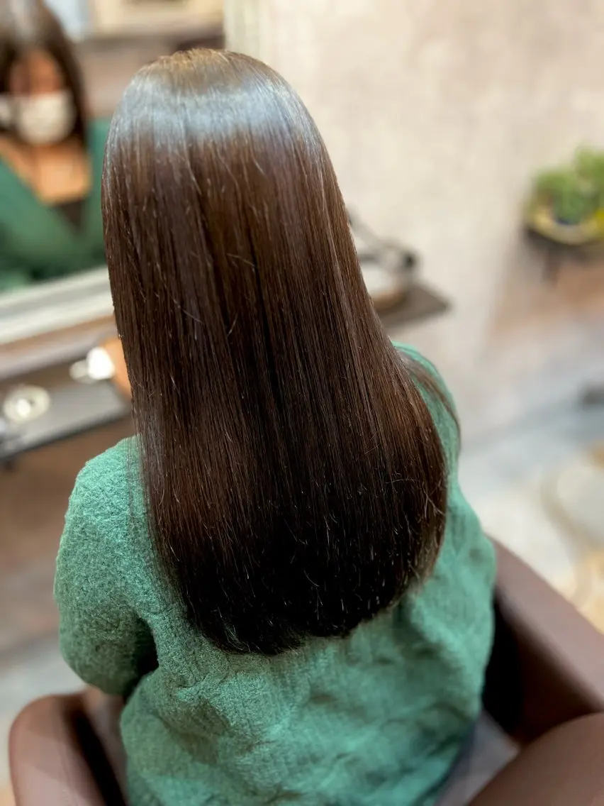 ロング カット 🍀艶髪縮毛矯正/ 風殿　滉太🍀のヘアスタイル