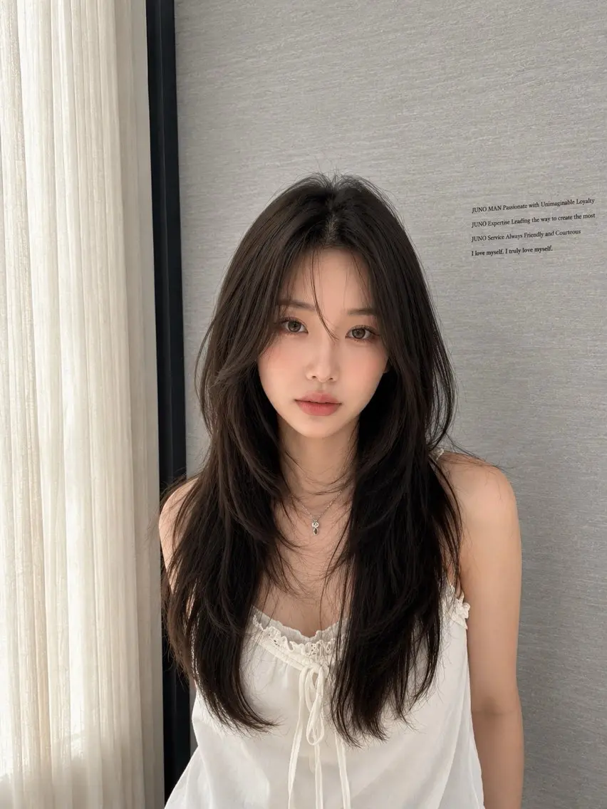 セミロング 本場韓国ヘア特化 아이비/Aibiのヘアスタイル