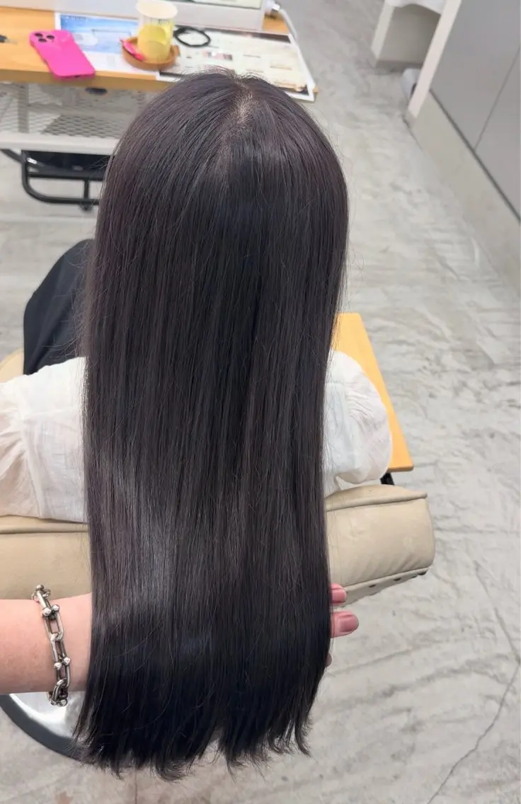 ロング ヘアカラー トリートメント 飯星/池袋/透明感 カラー/縮毛矯正特化のヘアスタイル