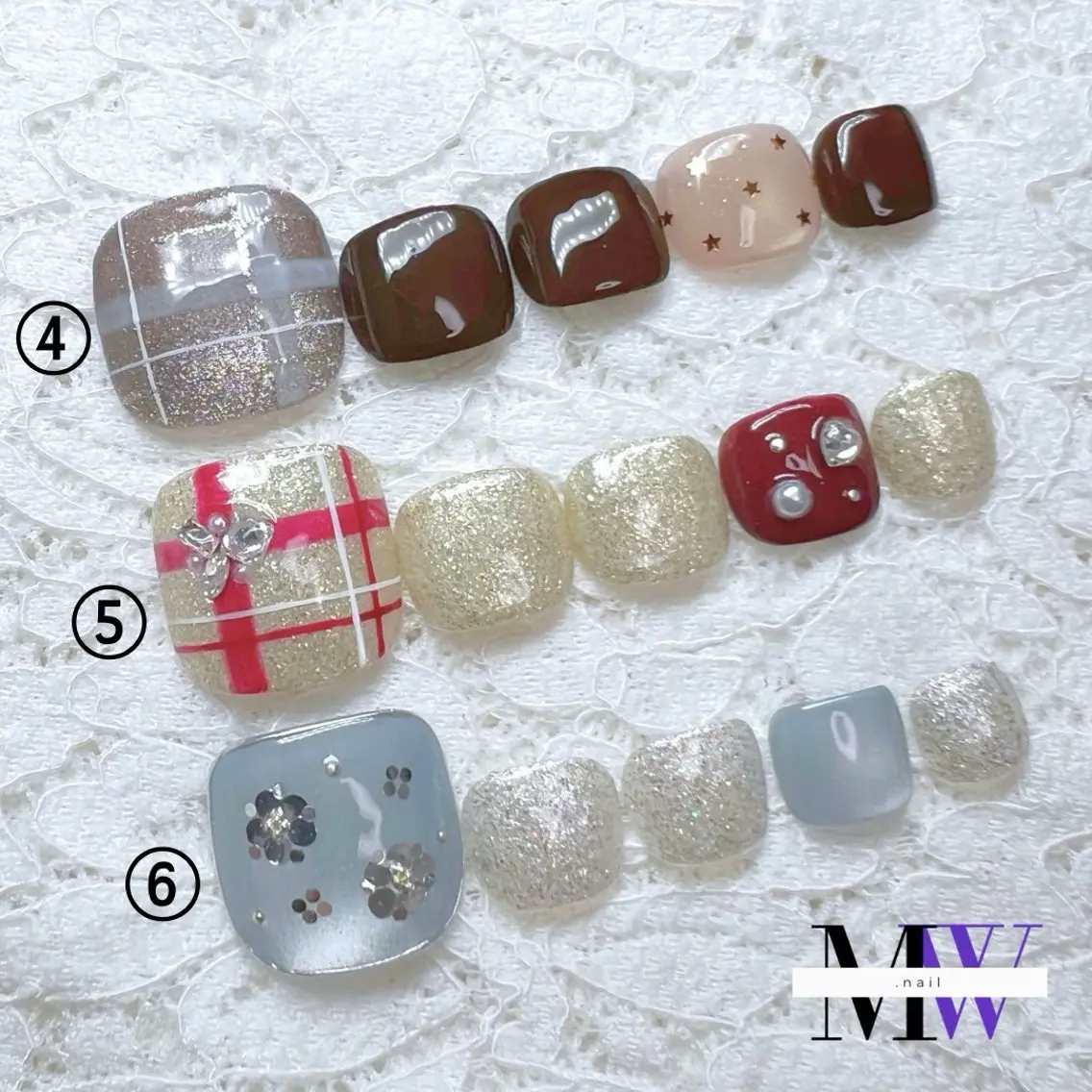 ネイル アートネイル フットネイル ジェルネイル フットネイル MW .nailのネイルデザイン