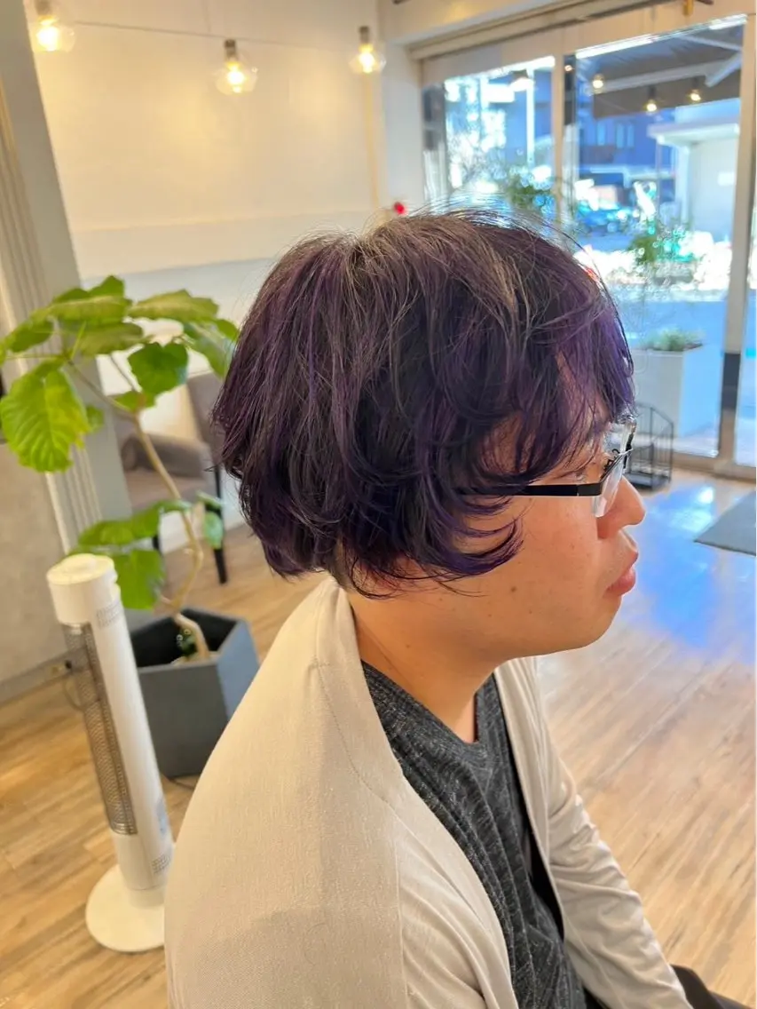 カラー メンズ メンズハイライト メンズメッシュ ハイライトカラー メッシュ カット ヘアカラー トリートメント いぐちしょうた🫧 VISAGEbaskのヘアスタイル