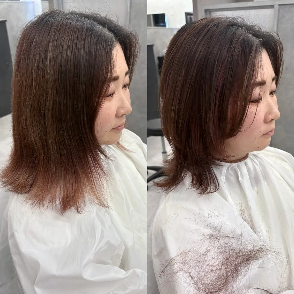 ミディアム ウルフカット ショート/ウルフ カットモデル募集のヘアスタイル