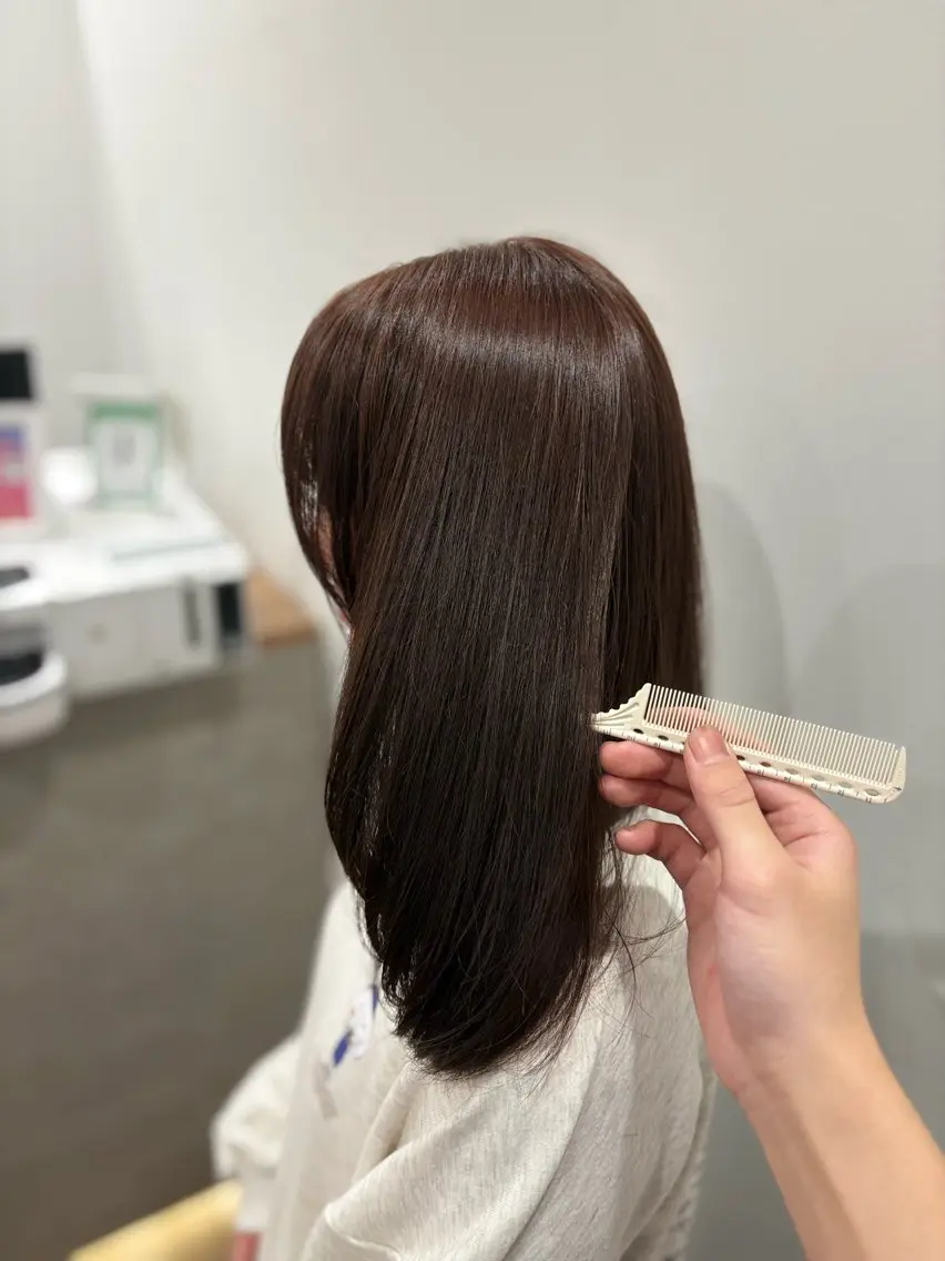 セミロング カラー ブラウンカラー 透明感カラー little syotaroのヘアスタイル