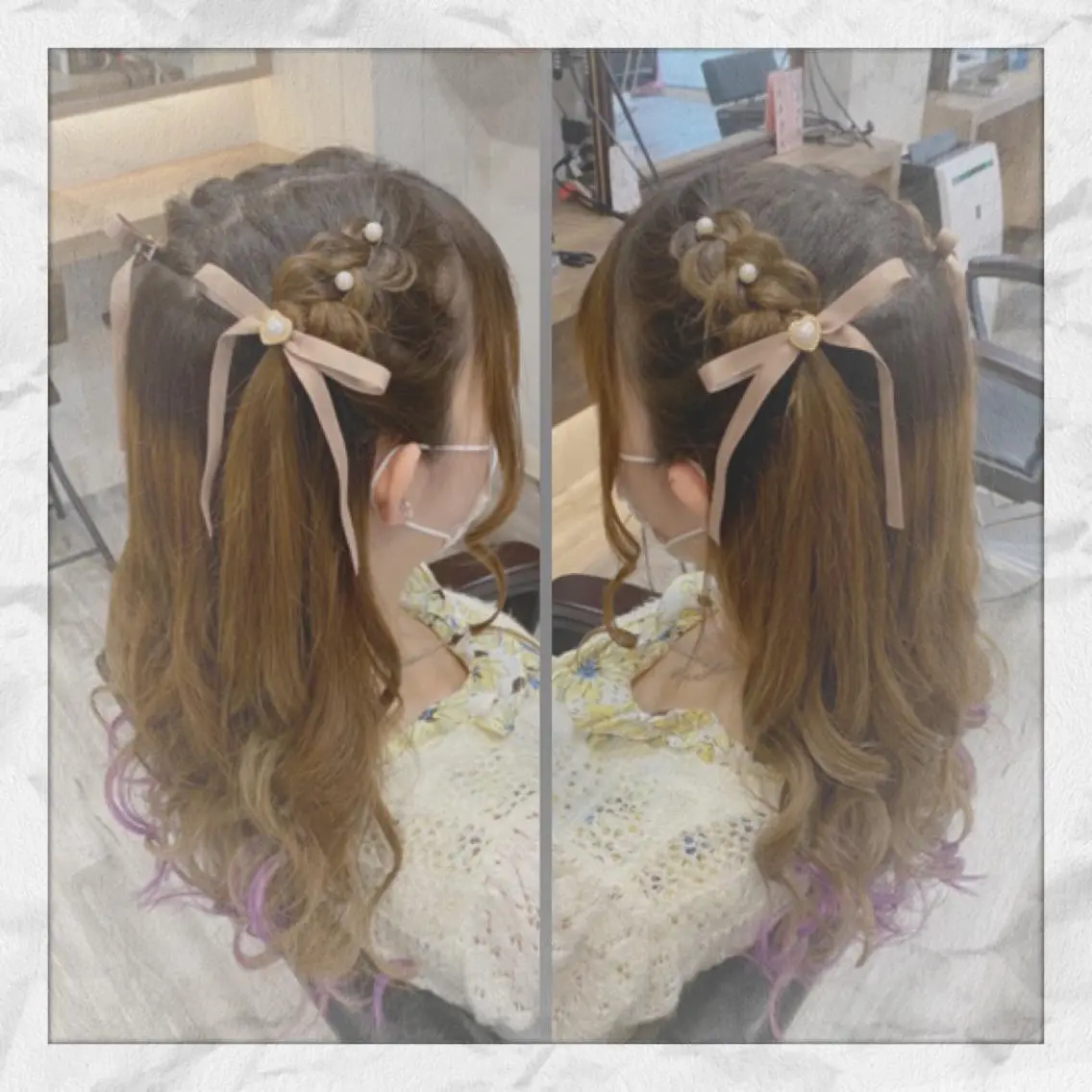 セミロング ヘアアレンジ ヘアセット ヘアセット/着付け 𓇼 まつもと𓇼のその他イメージ