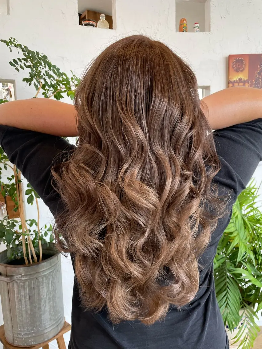 ロング カラー バレイヤージュ レイヤーカット ヘアカラー 🌸小掛🌸 豊橋外国人風カラーのヘアスタイル