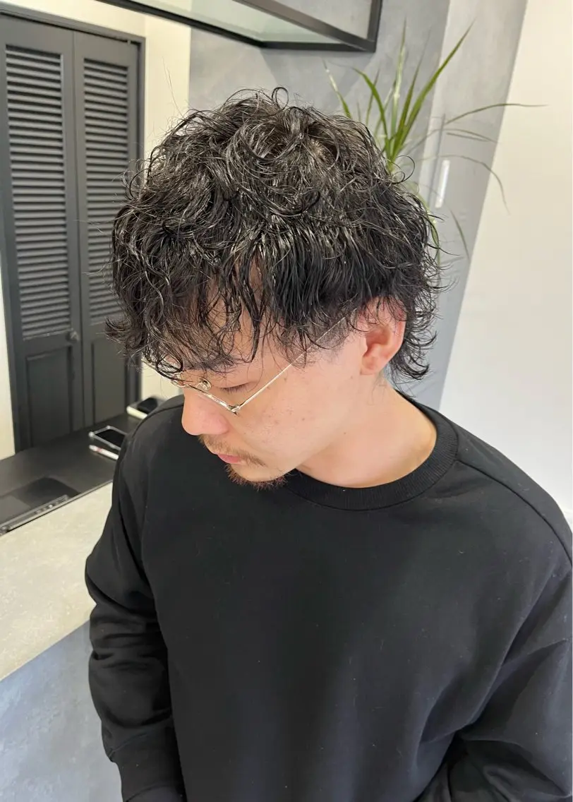 ショート メンズ カット パーマ 🖱️ナチュラルヘア 鍋谷美帆🖱️のヘアスタイル