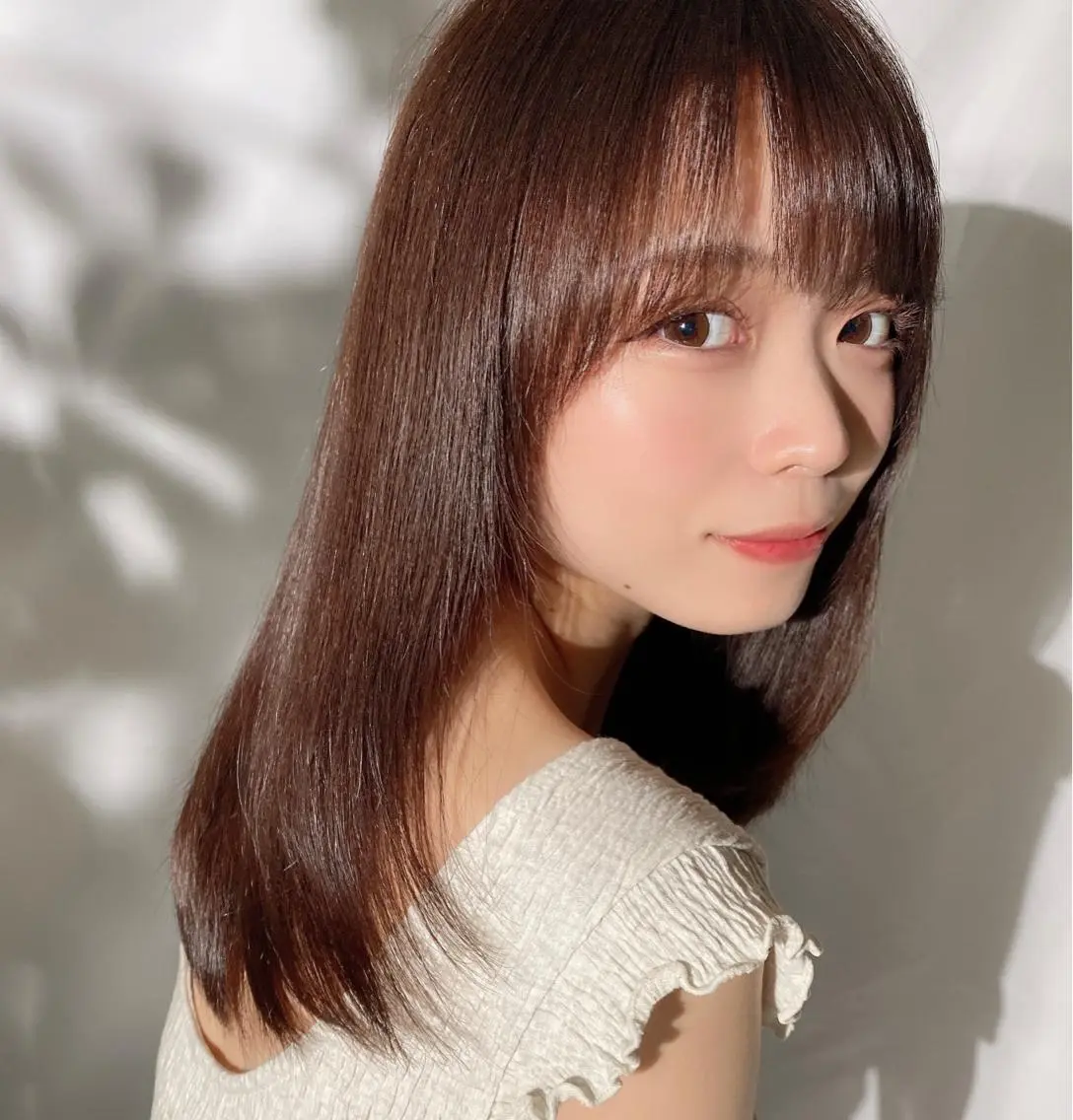 セミロング パーマ くびれヘア 髪質改善 縮毛矯正 ストレートパーマ 🧡くびれヘア/前髪 顔周り🧡久原結衣のヘアスタイル