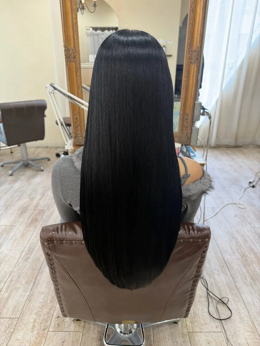 ロング カラー 髪質改善 レイヤーカット ロング カット ヘアカラー 縮毛矯正 トリートメント 新越谷noble店長 松本拓也▶◀*.のヘアスタイル