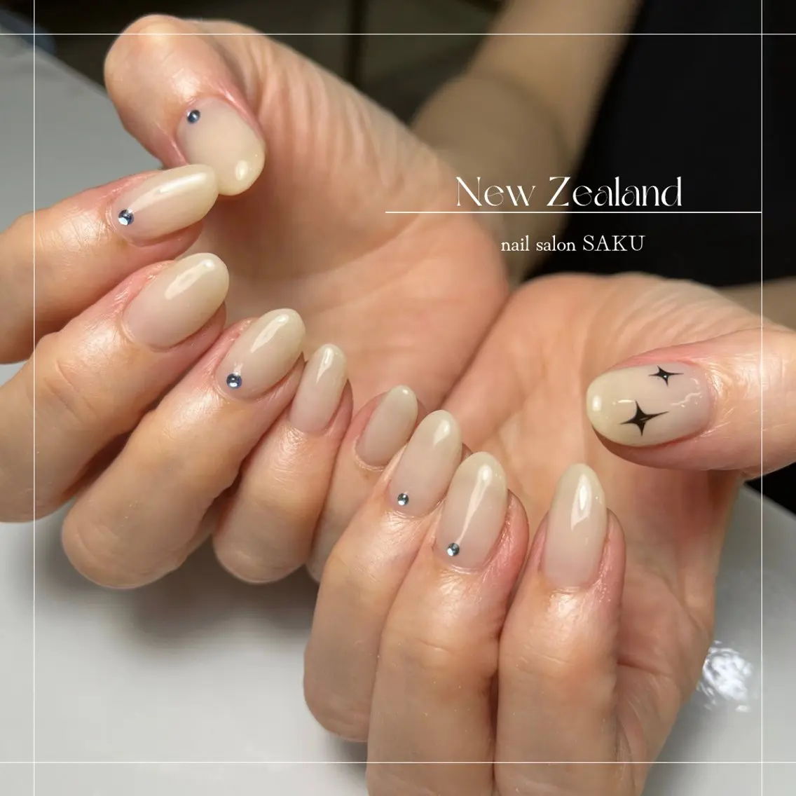 ネイル ニュアンスネイル シンプルネイル SAKU nail 作島茜のネイルデザイン