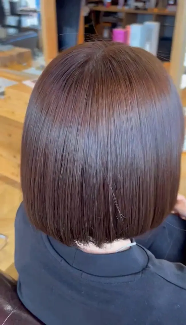 ミディアム カラー ヘアカラー 高良 日奈子のヘアスタイル