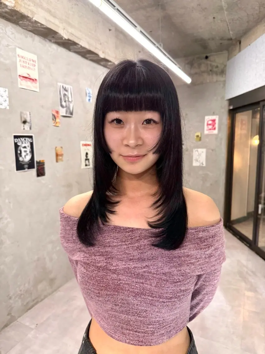 ロング カラー カット トリートメント yuuna ✮ door whiteのヘアスタイル