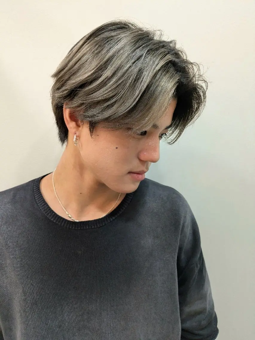 カラー ショート メンズ カット ヘアカラー 増田 耀のヘアスタイル