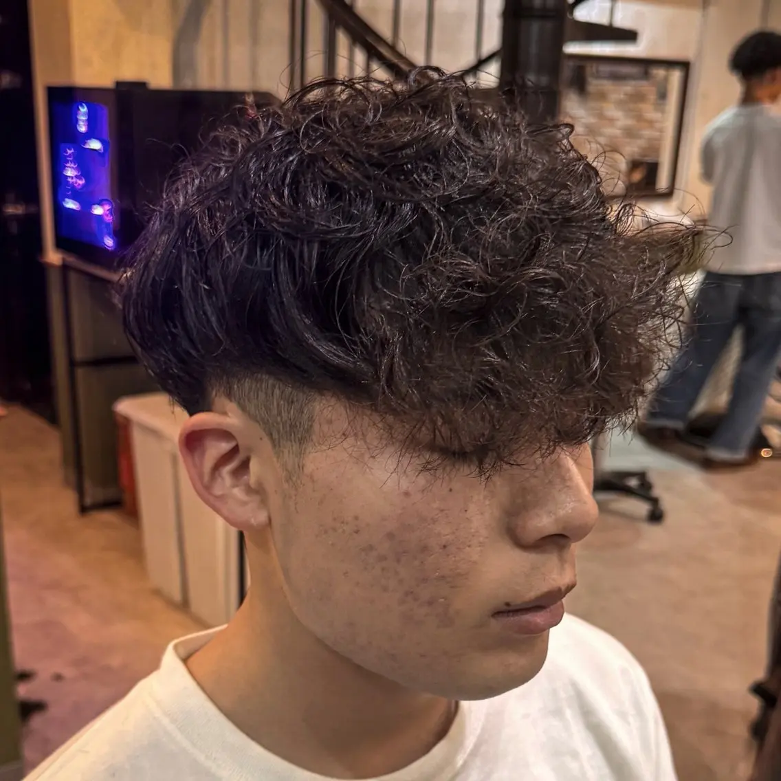 ショート メンズ スペインカール カット 立川メンズカット/ メンズパーマ💈三上のヘアスタイル