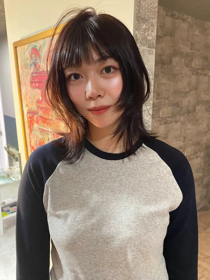 ミディアム カラー カット ヘアカラー トリートメント mai / linoah˚✧のヘアスタイル