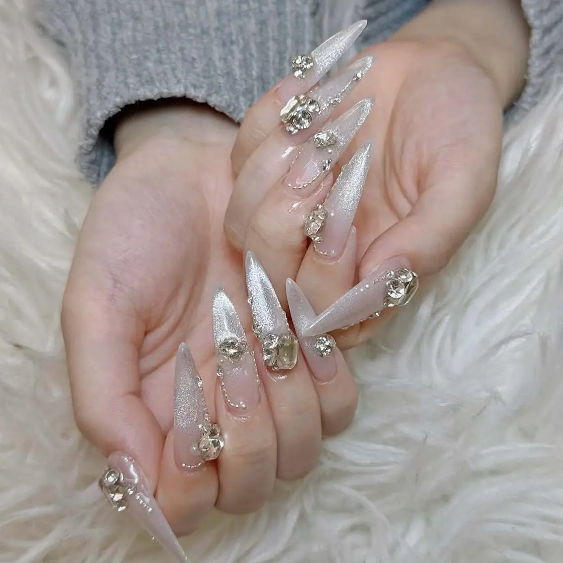 ネイル ハンドネイル Anh ゴテゴテネイルのネイルデザイン