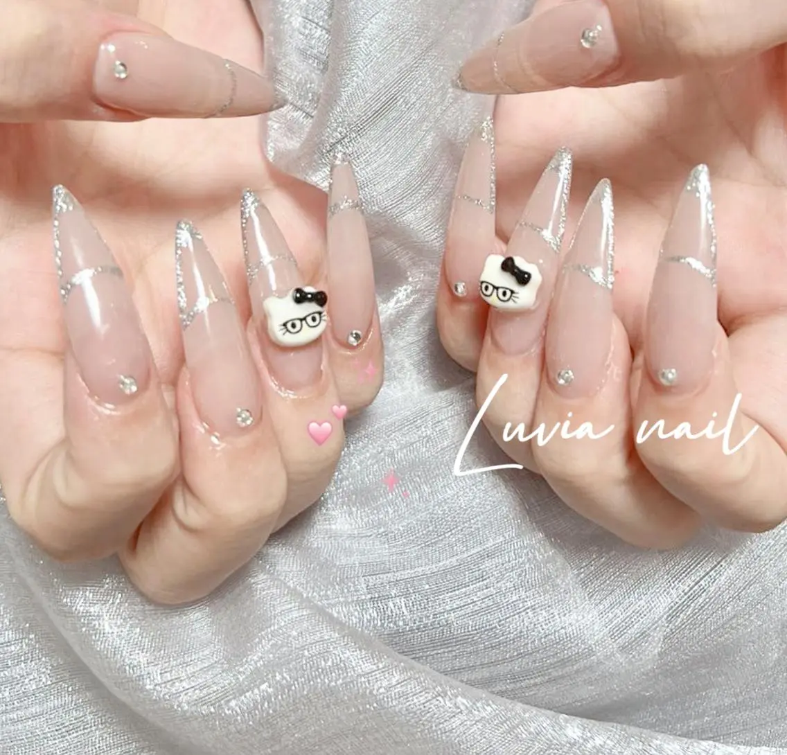 ジェルスカルプ長さだし10本・ワンホン持ち込みデザイン🎀の写真