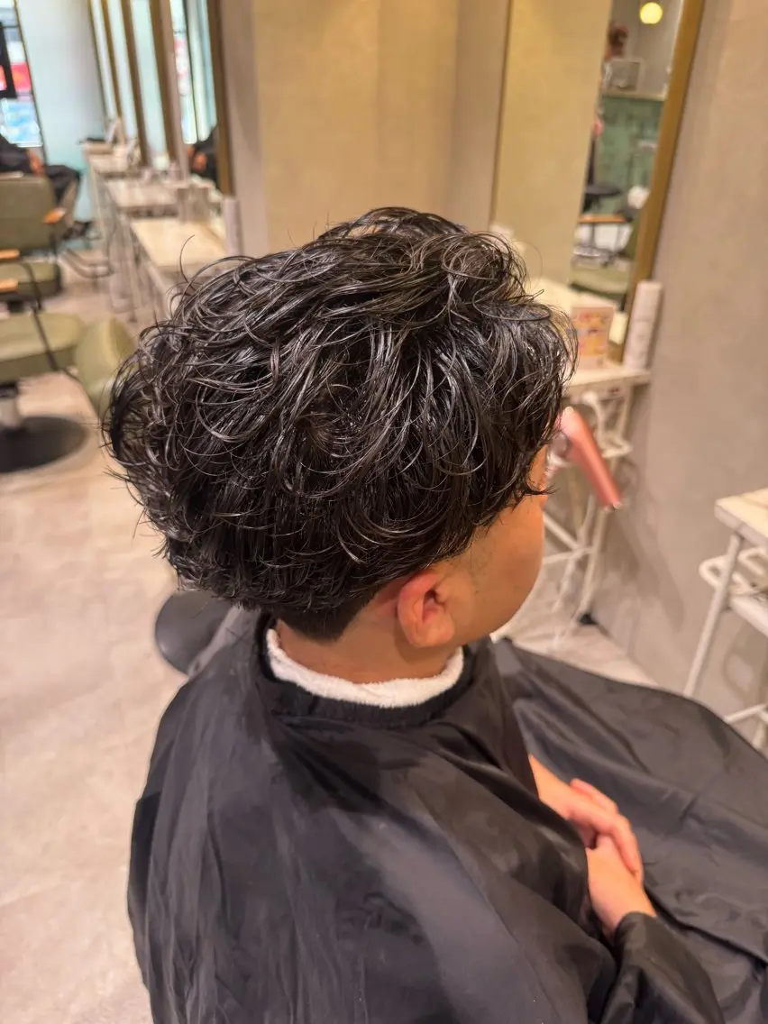 パーマ メンズ カット パーマ 新宿/メンズカット /パーマ/カラーのヘアスタイル