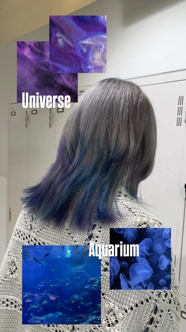 セミロング パープルカラー レイヤーカット サイドバング 小顔カット カット ヘアカラー トリートメント ヘッドスパ 透明感【カラー支持率 No.1】リノ🪐のヘアスタイル