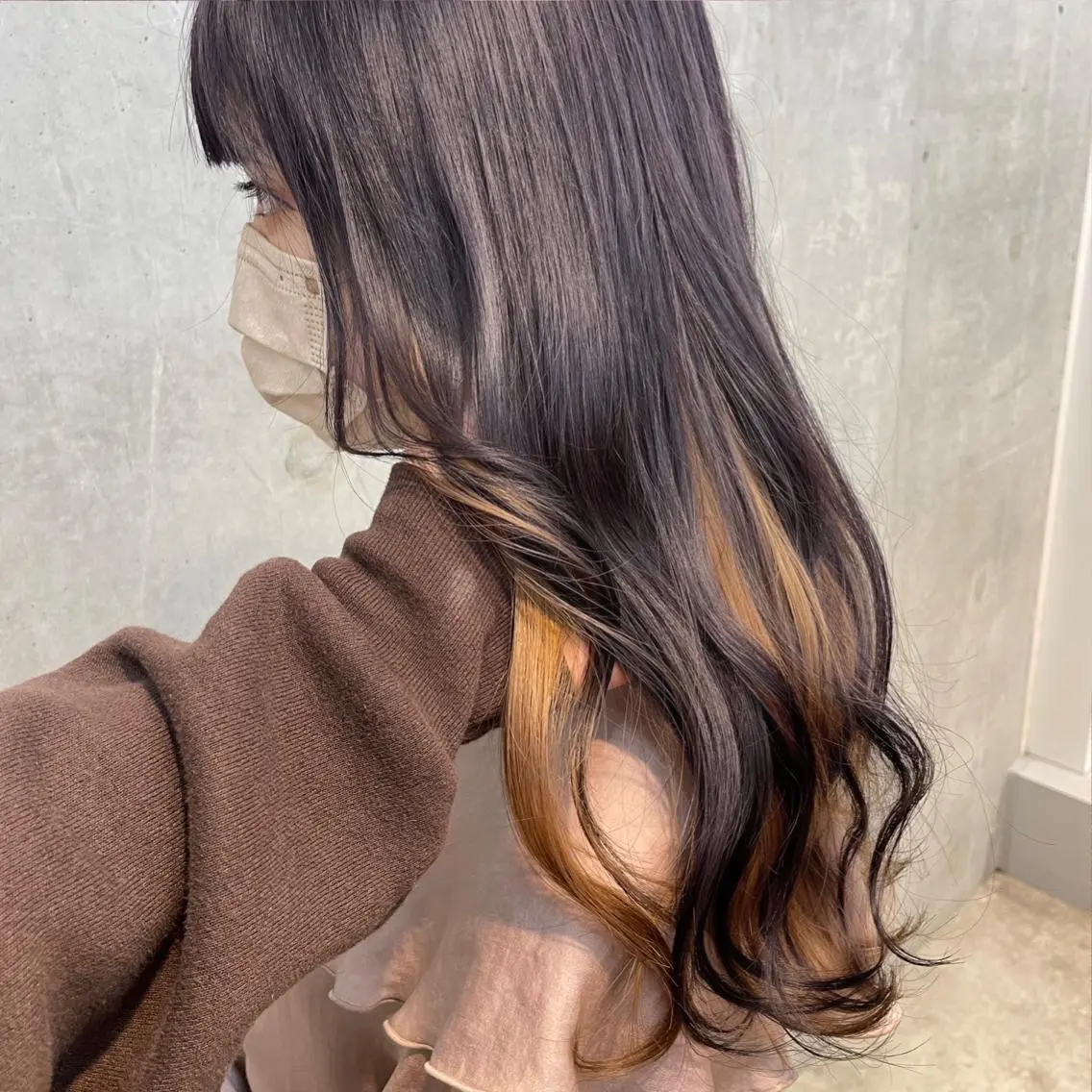 セミロング ヘアカラー shun 原宿/表参道のヘアスタイル