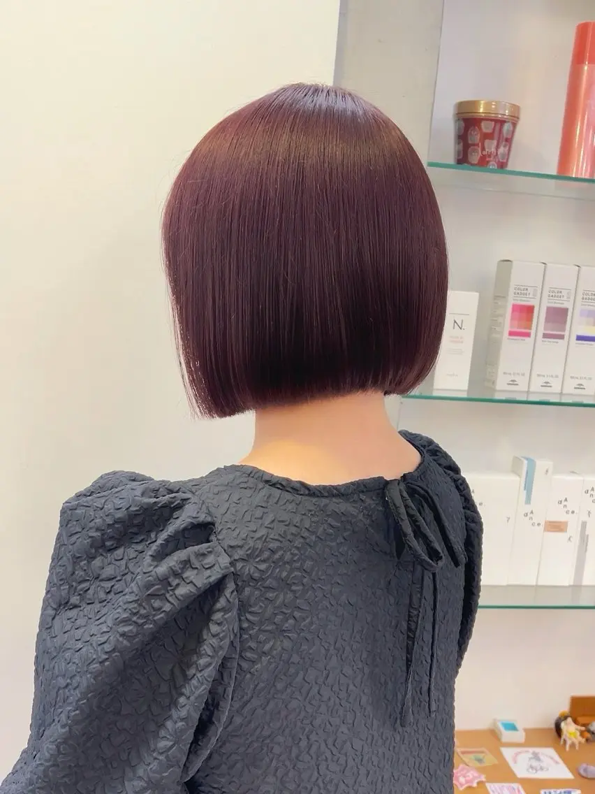 ショート ボブ カット sana🤍ボブ ベージュ🤍のヘアスタイル