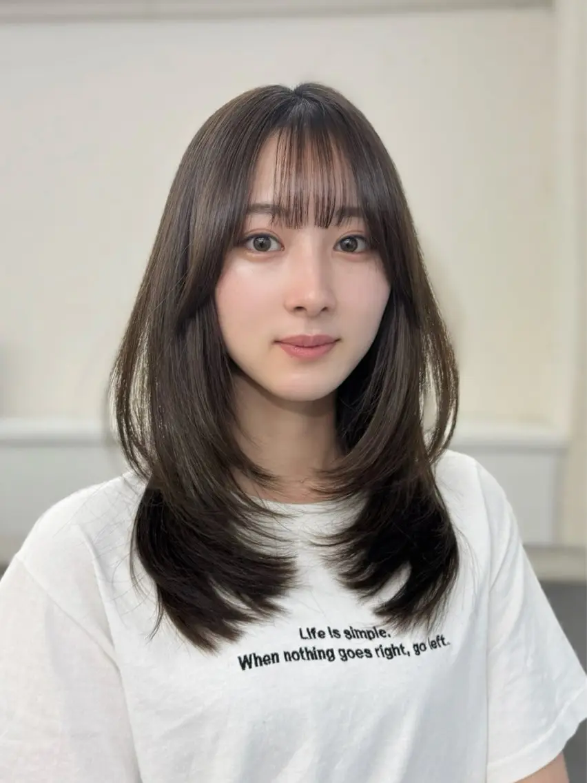 ミディアム カラー カット ヘアカラー トリートメント 🦋韓国系指名No1 店長/圓山 祐也🦋のヘアスタイル