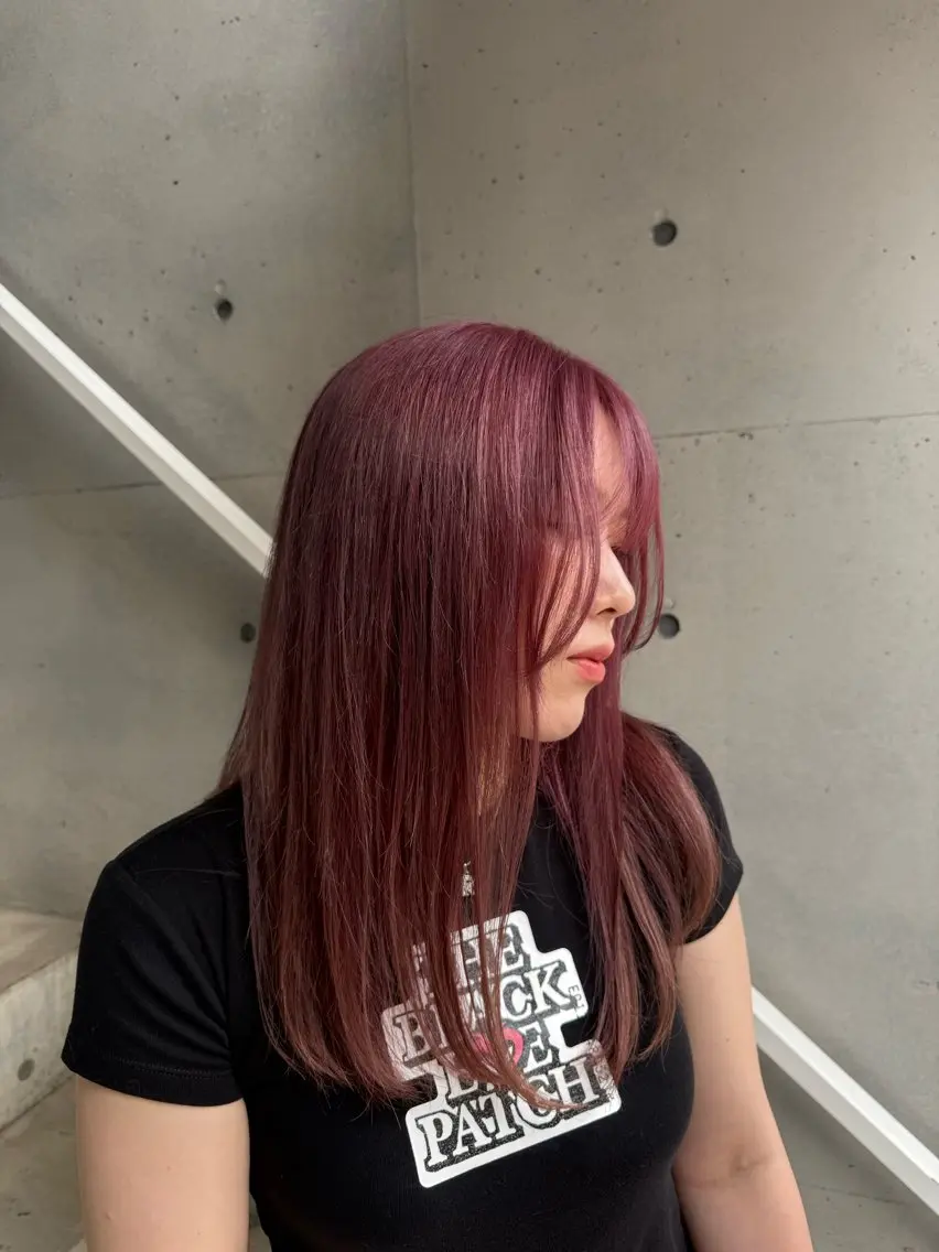ロング カット ヘアカラー トリートメント ✂︎cadre✂︎ 🪶かまだれいし🪶のヘアスタイル