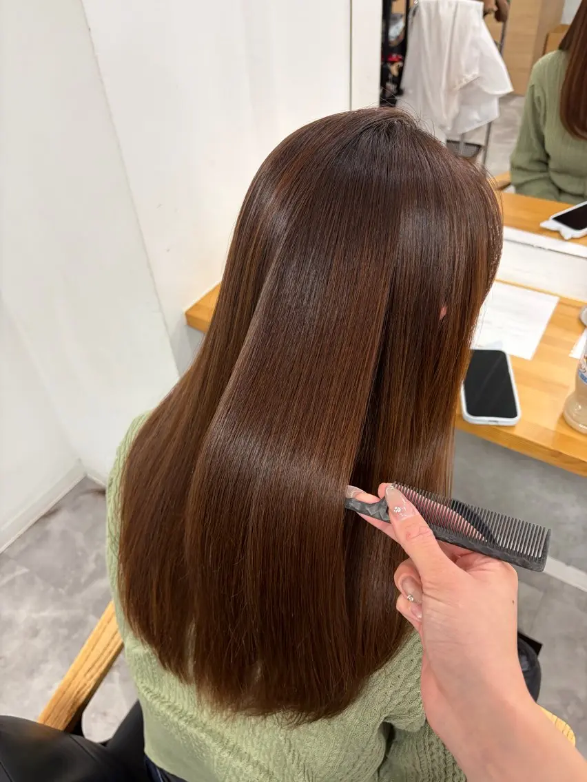 ロング 縮毛矯正 Lino nanaのヘアスタイル