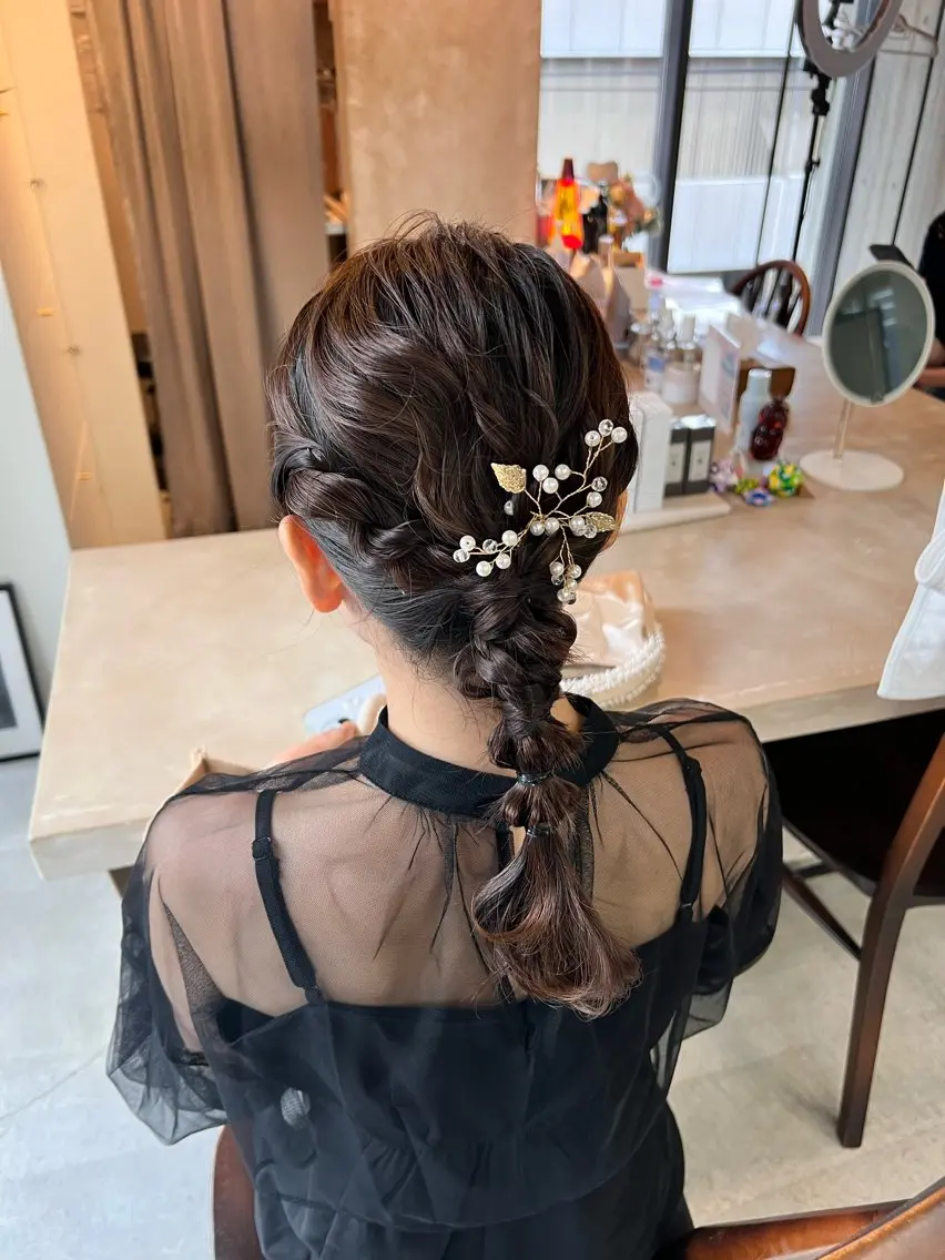 ヘアアレンジ ヘアセット オオバヤシ マホのヘアスタイル
