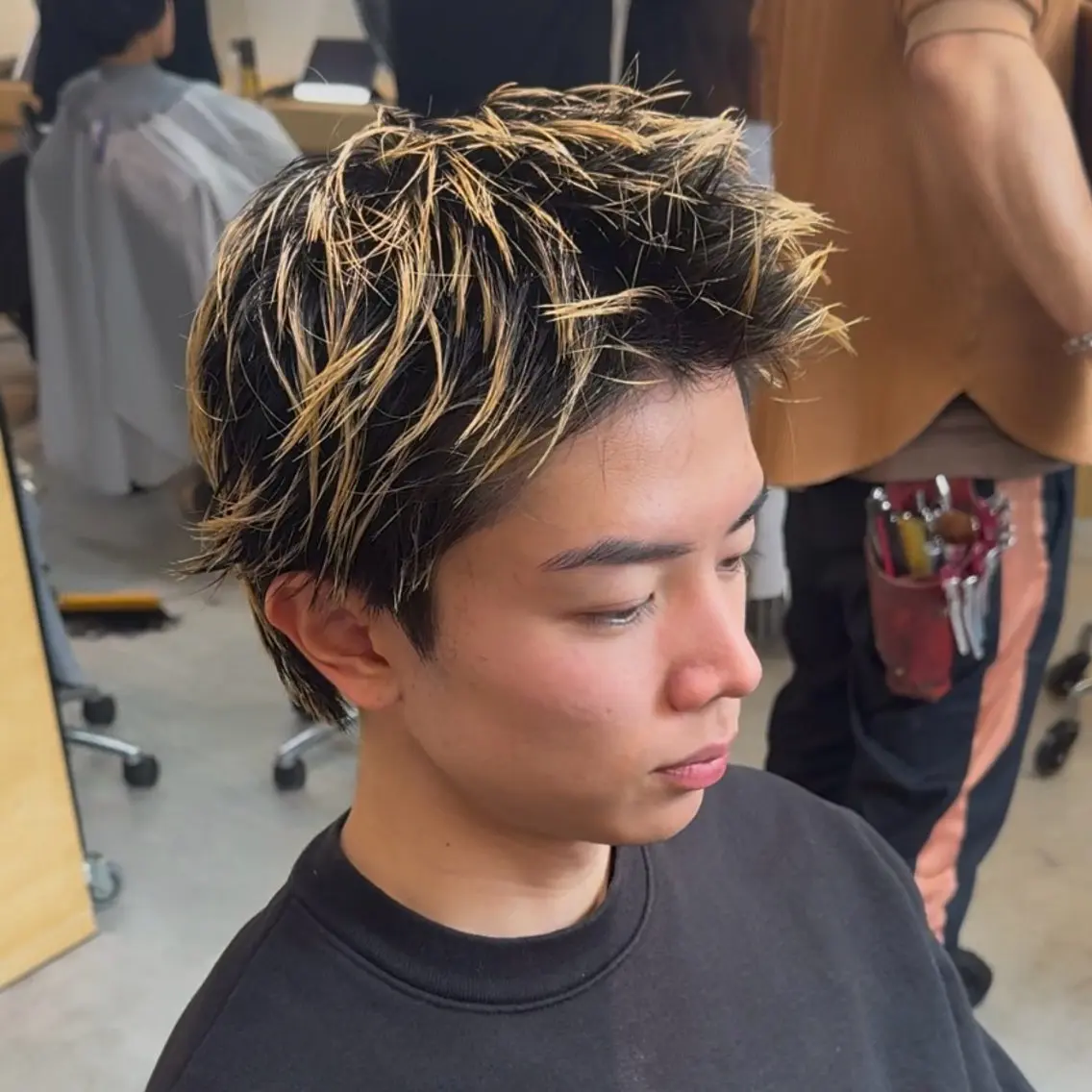 ショート カラー メンズ スパイキーショート ショートヘア カット ヘアカラー トリートメント 永野 正芳のヘアスタイル